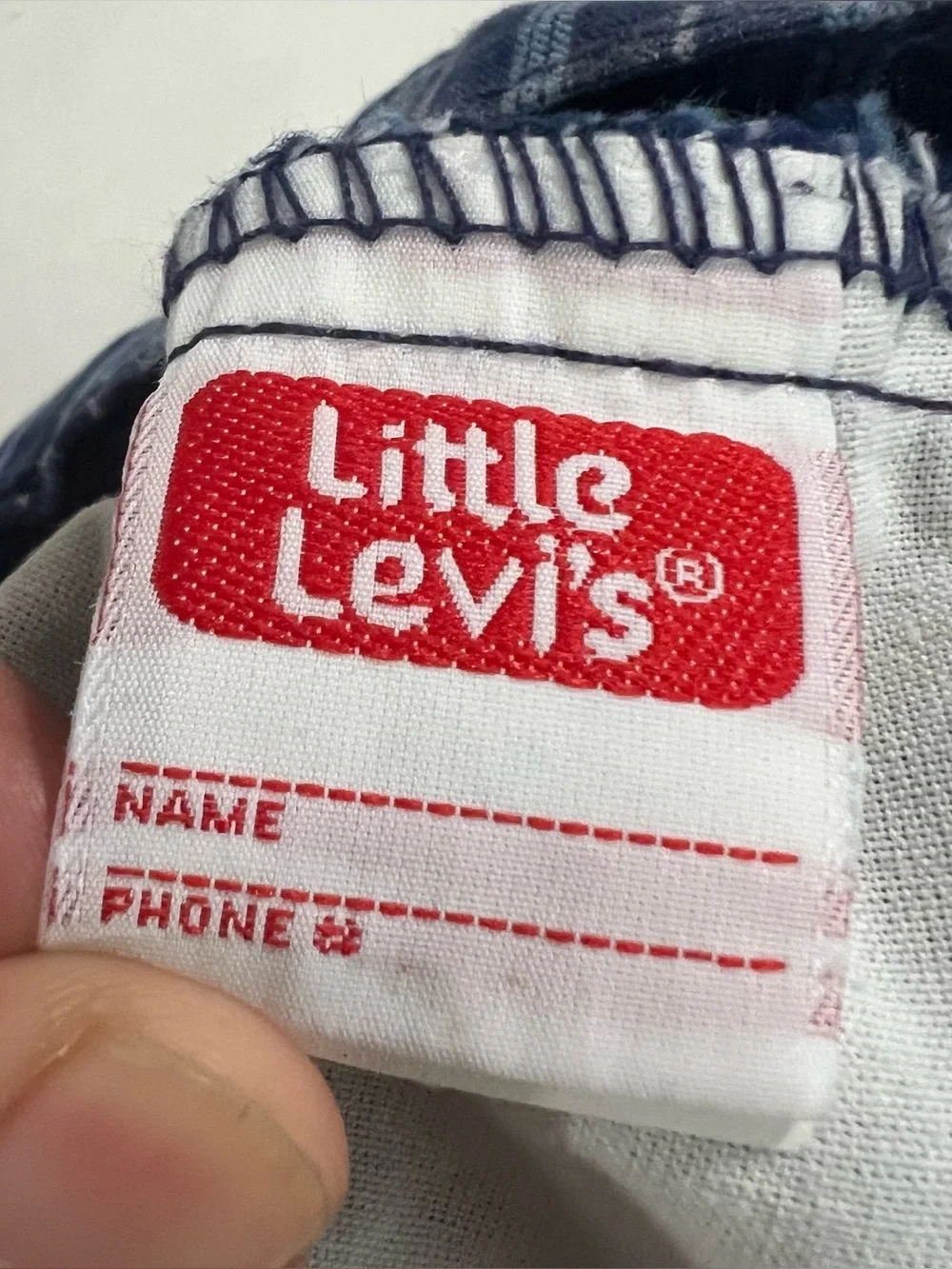 Vintage Little Levis 550 Relaxed Fit Shorts Kids Size 3 Blue USA Made Orange Tab